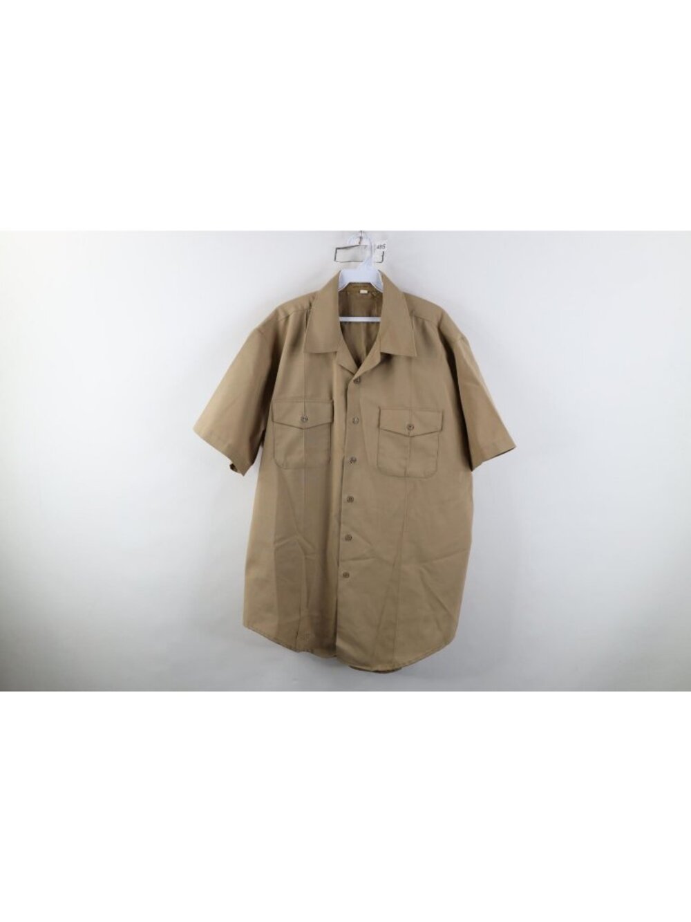 Vintage 50s 60s Streetwear Mens XL Wool Blend Camp Collar Button Shirt Brown USA